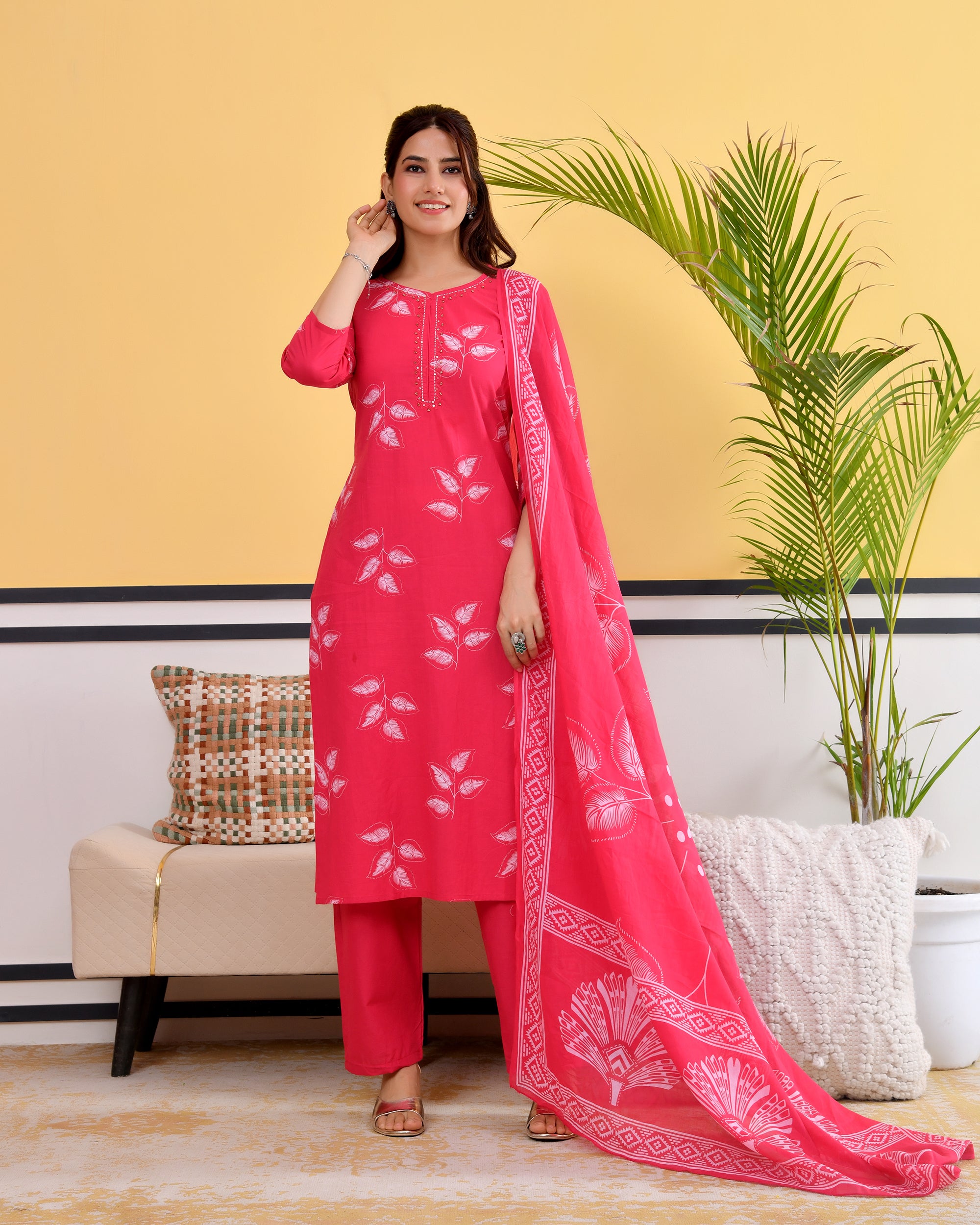 Pallavi Cotton Kurta Set