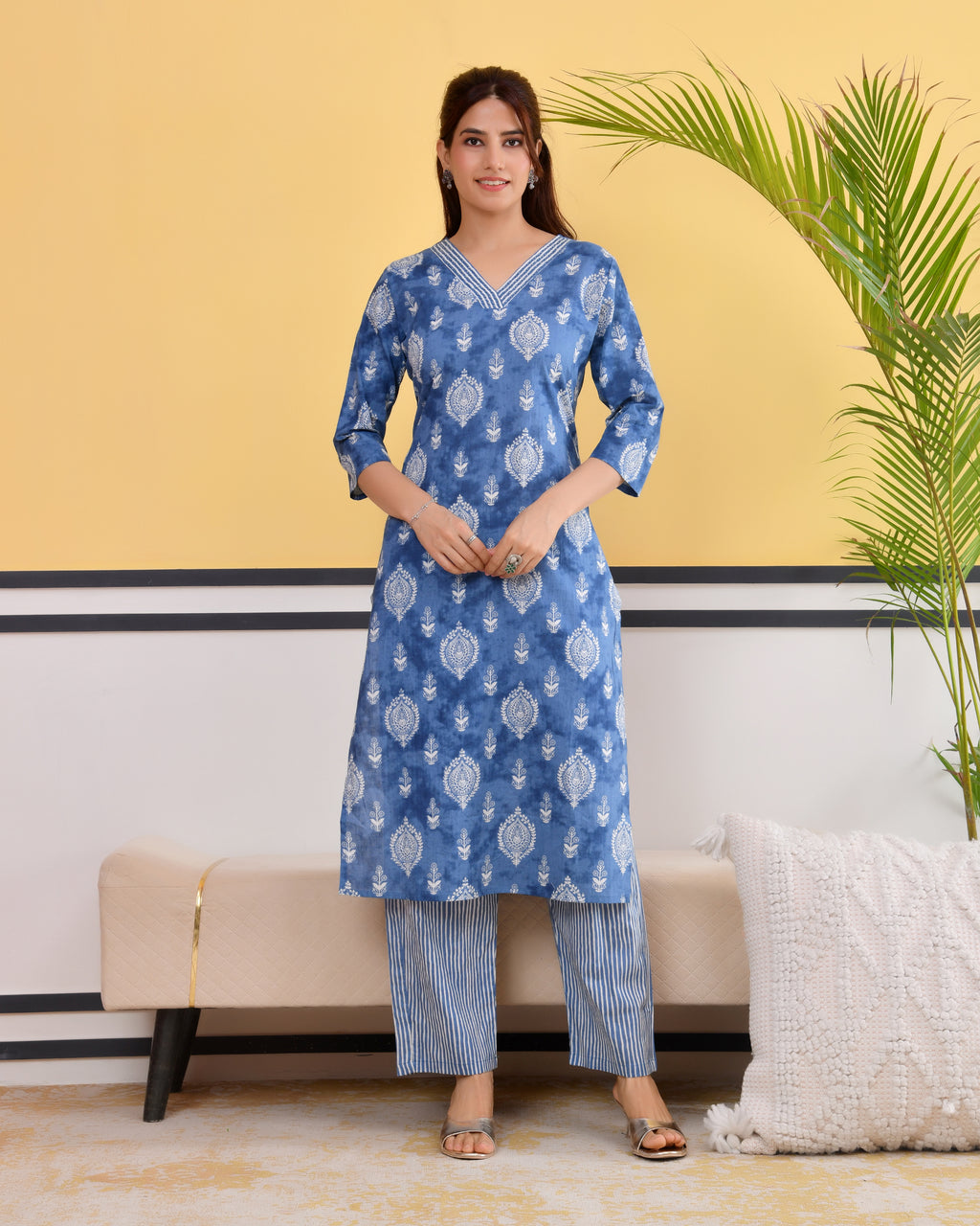 Chhaap Cotton Kurta Set