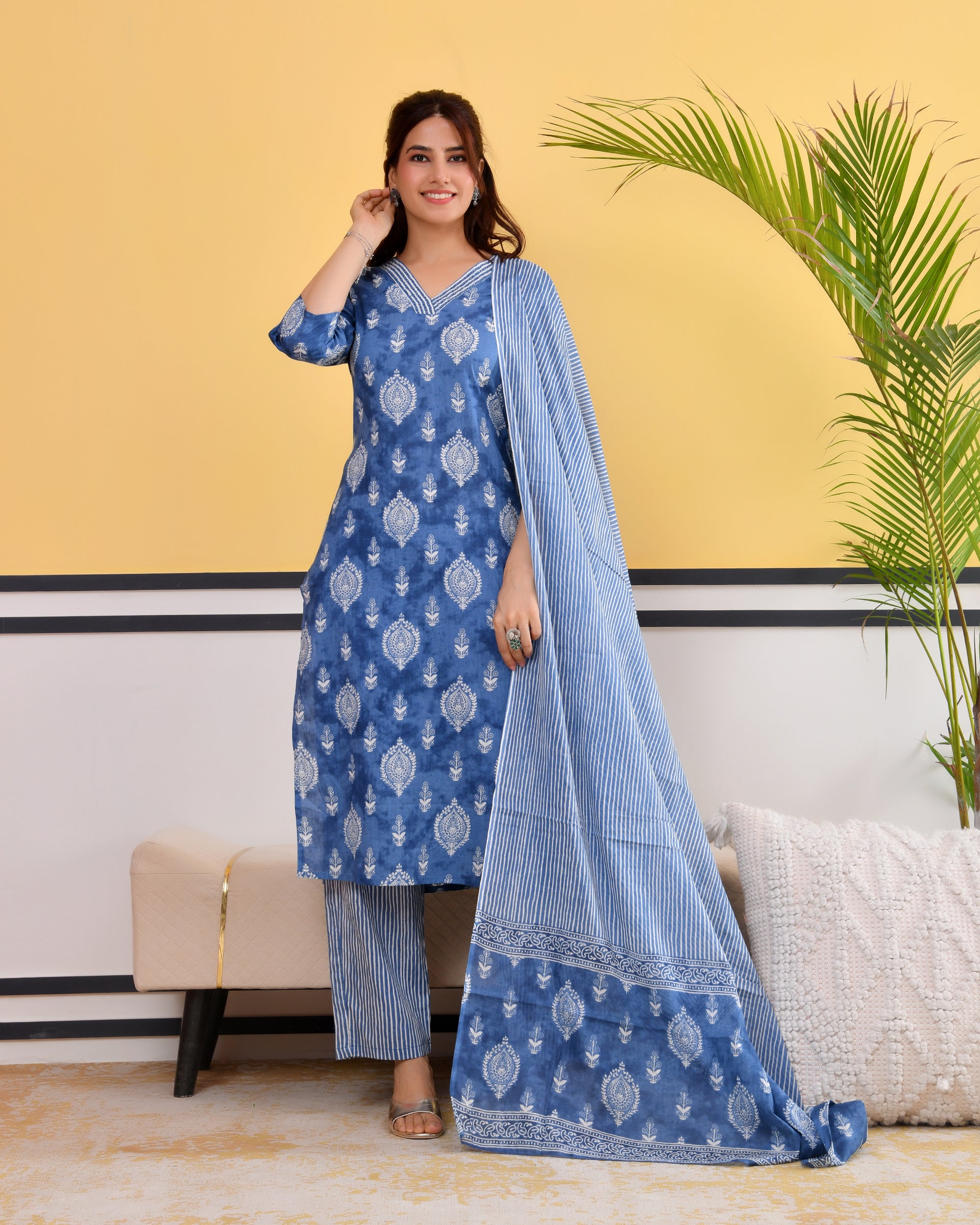 Chhaap Cotton Kurta Set