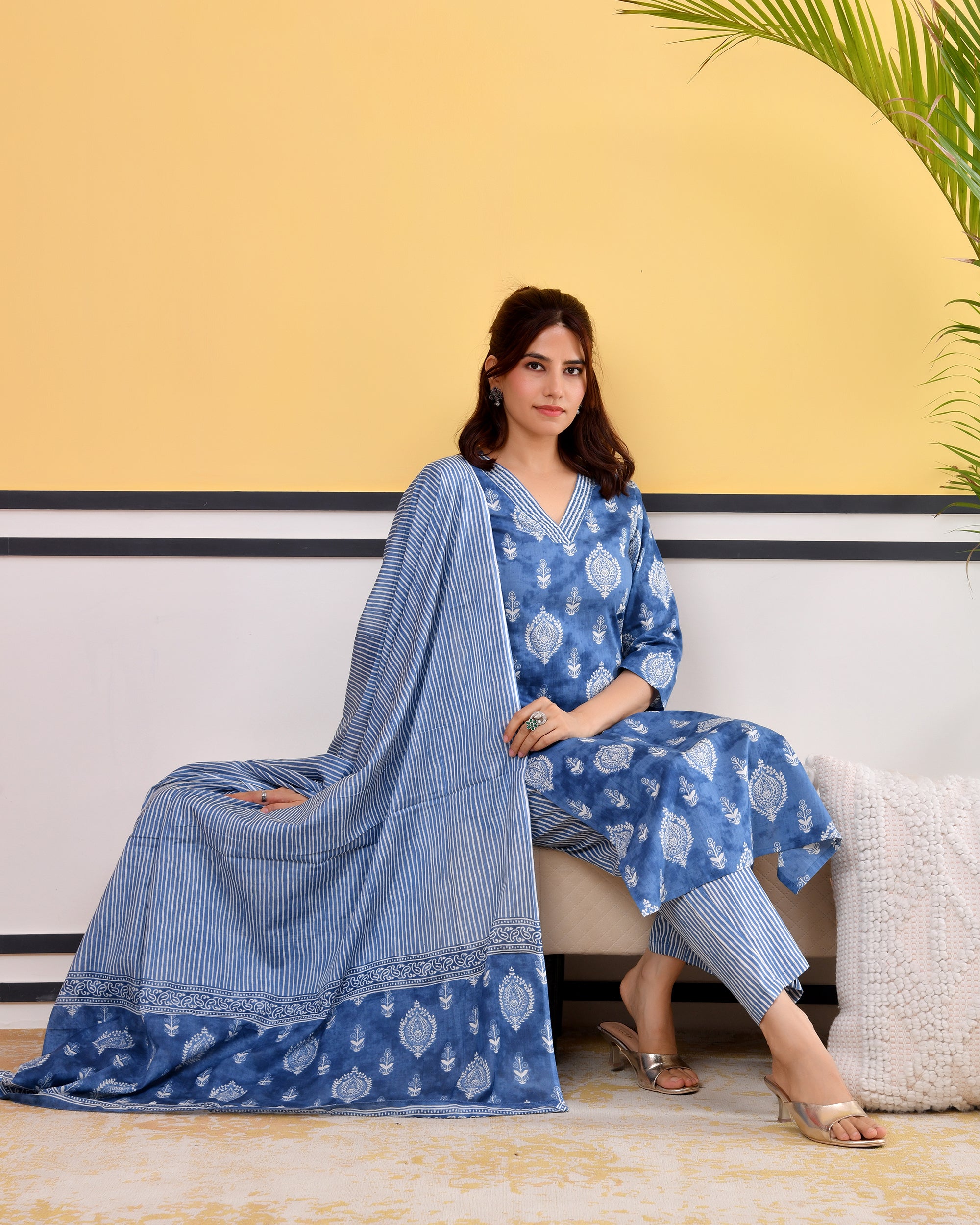 Chhaap Cotton Kurta Set