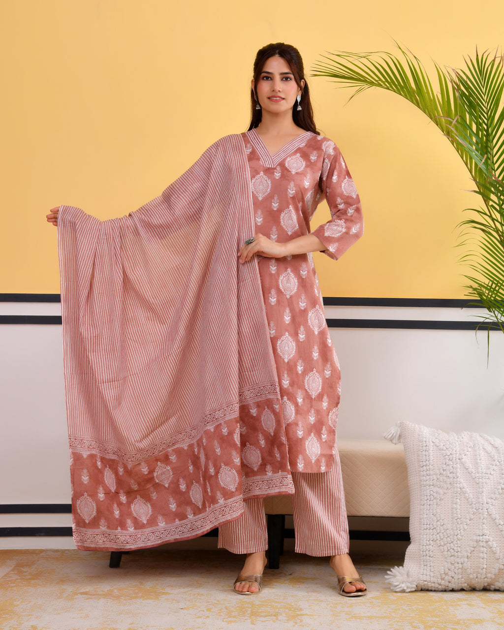 Chhaap Cotton Kurta Set