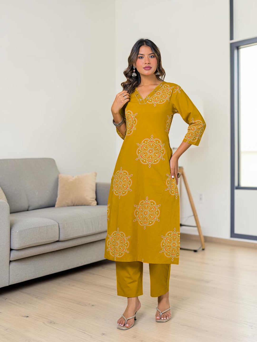 Leher Cotton Kurta Set