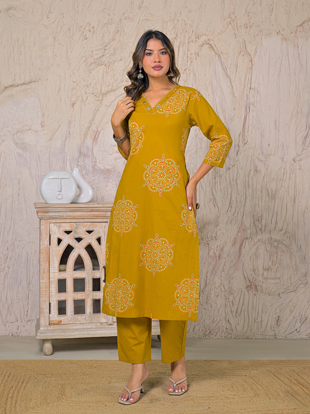 Leher Cotton Kurta Set