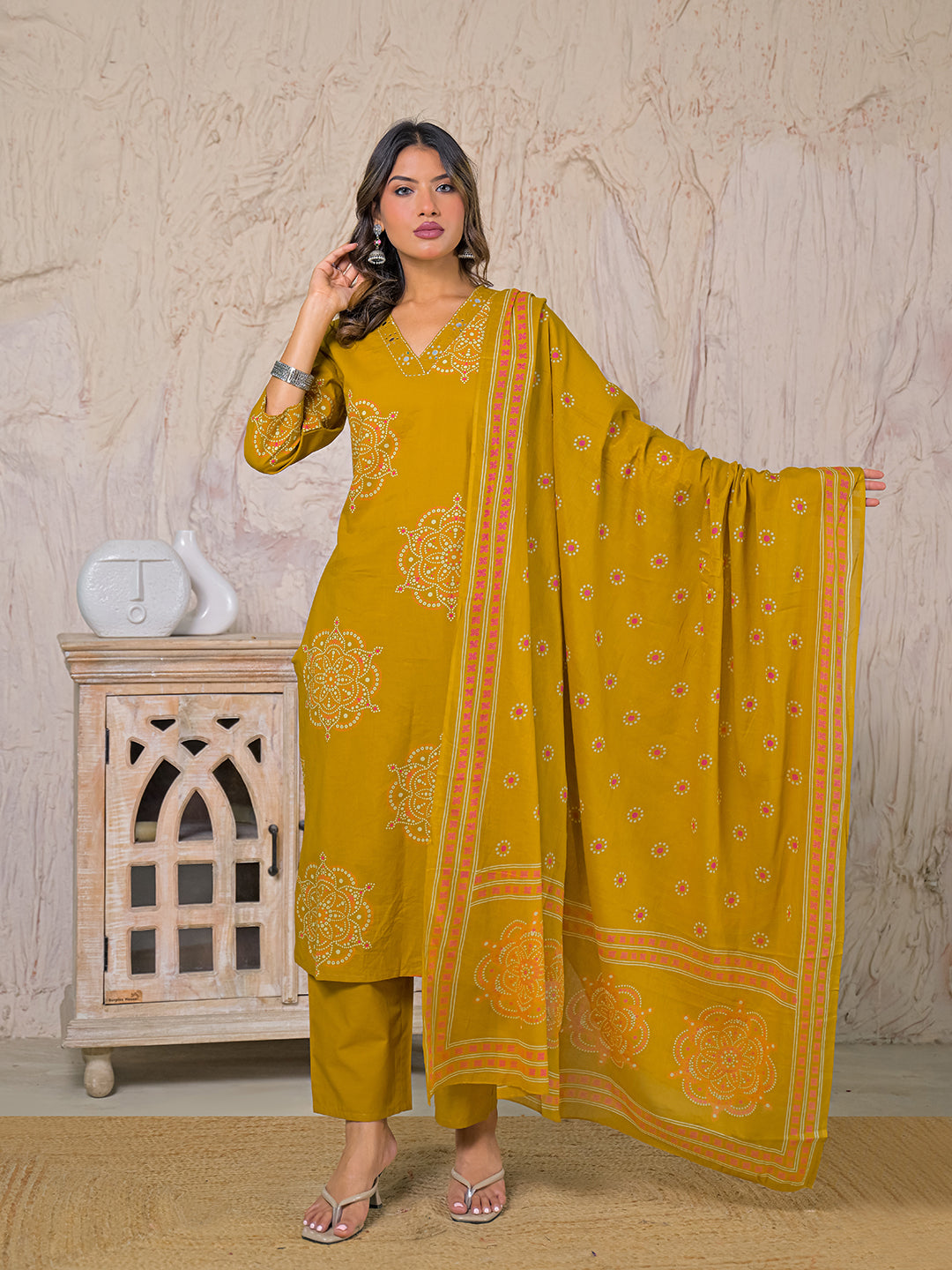 Leher Cotton Kurta Set