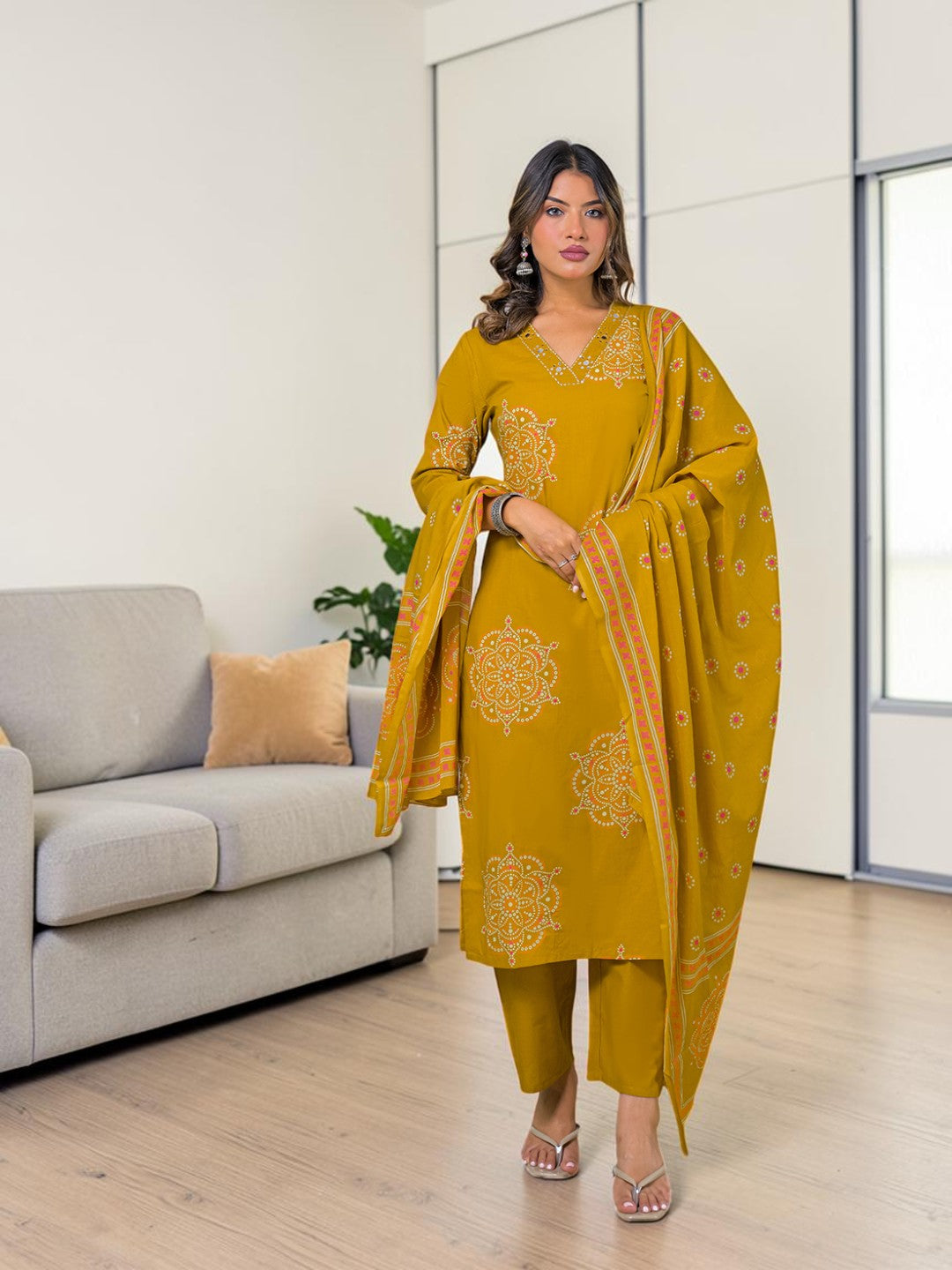 Leher Cotton Kurta Set