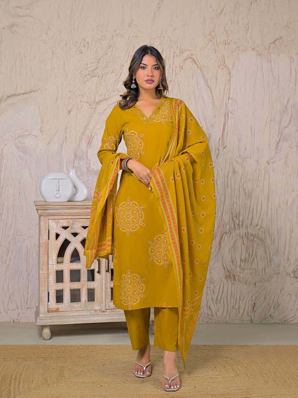 Leher Cotton Kurta Set