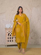 Leher Cotton Kurta Set