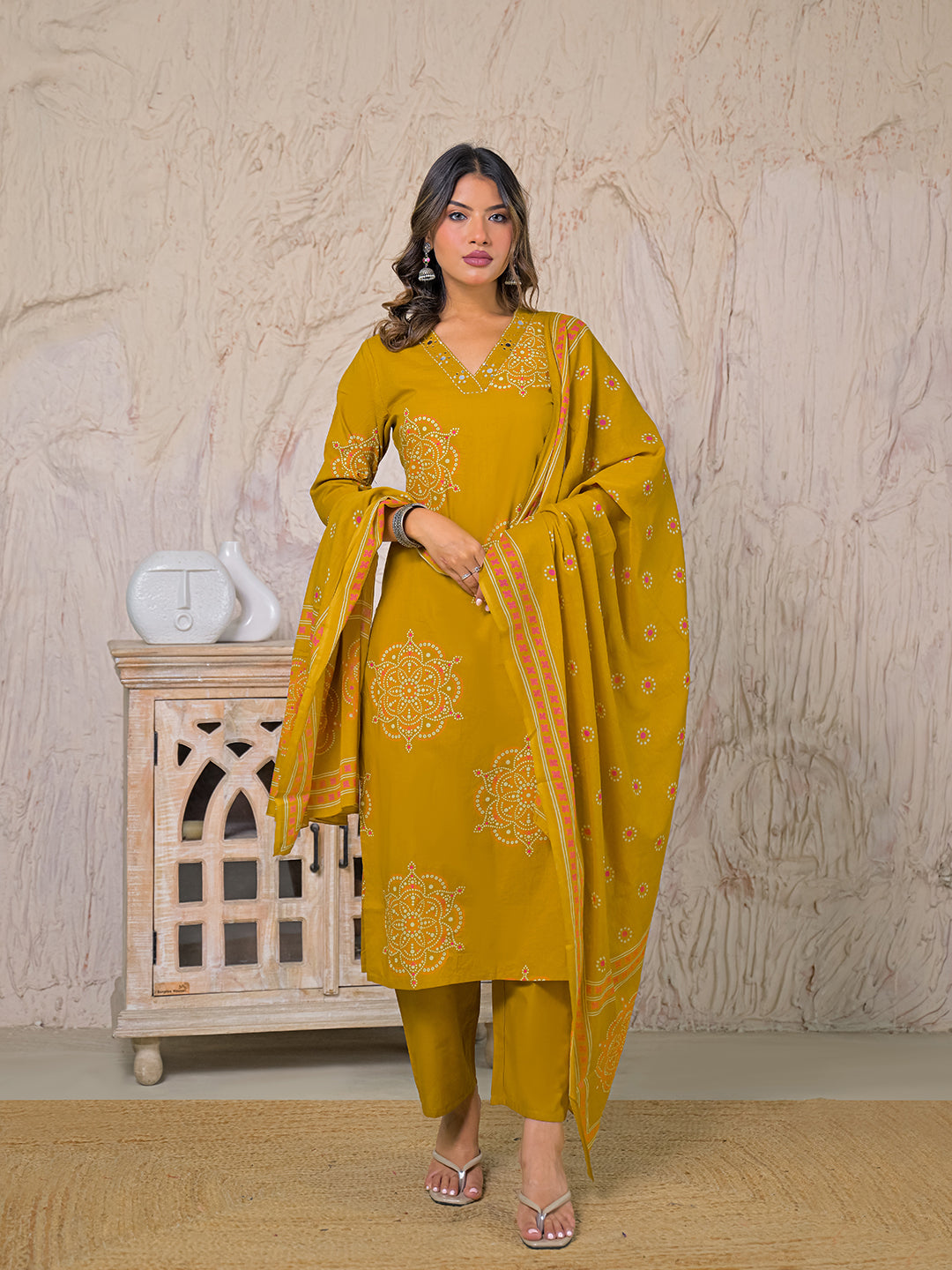 Leher Cotton Kurta Set
