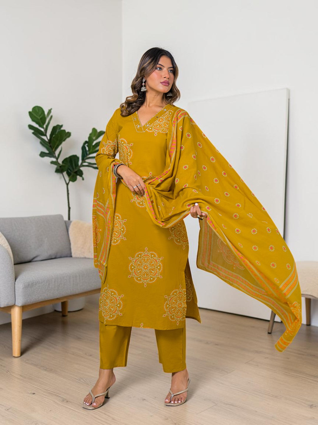 Leher Cotton Kurta Set