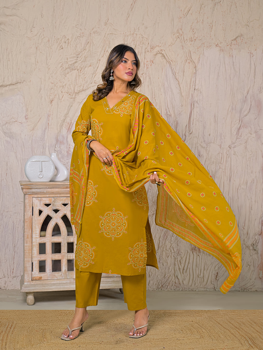 Leher Cotton Kurta Set