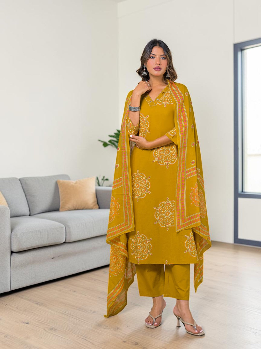 Leher Cotton Kurta Set