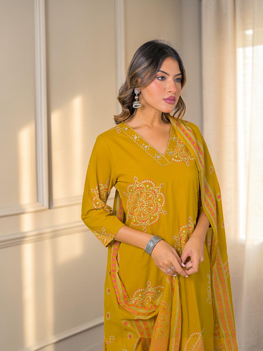Leher Cotton Kurta Set