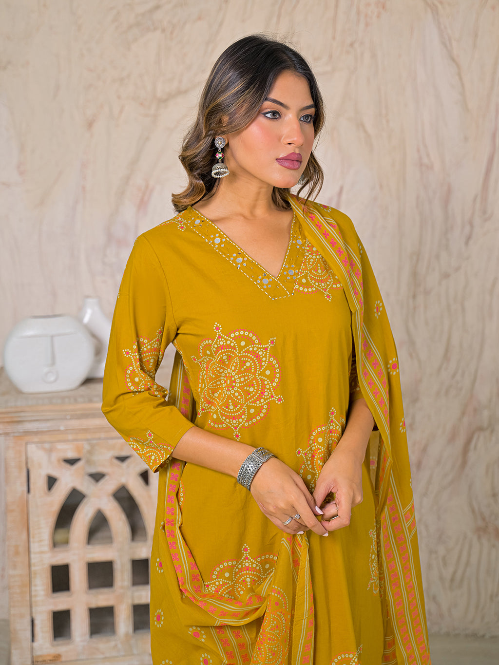 Leher Cotton Kurta Set