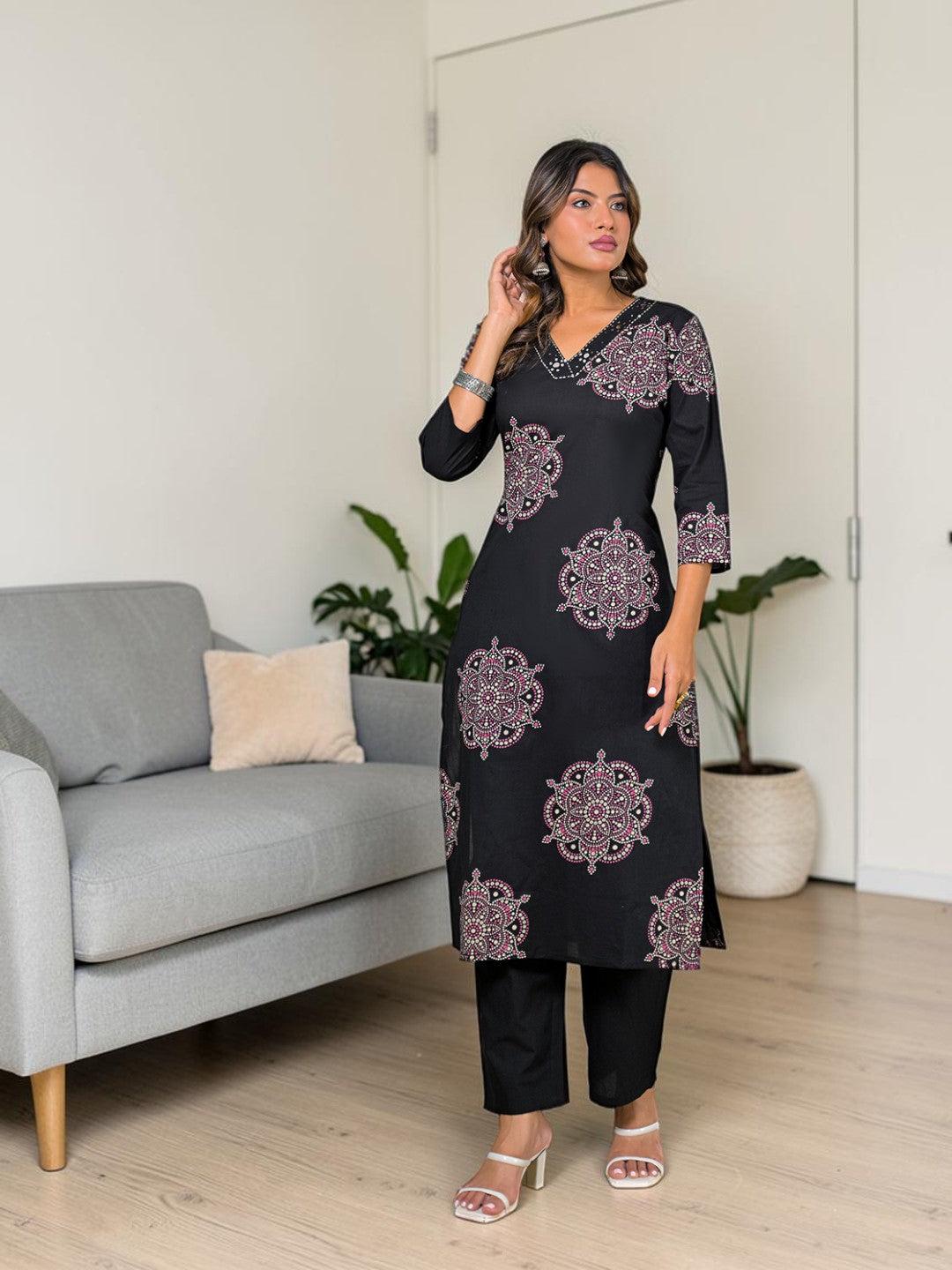Leher Cotton Kurta Set