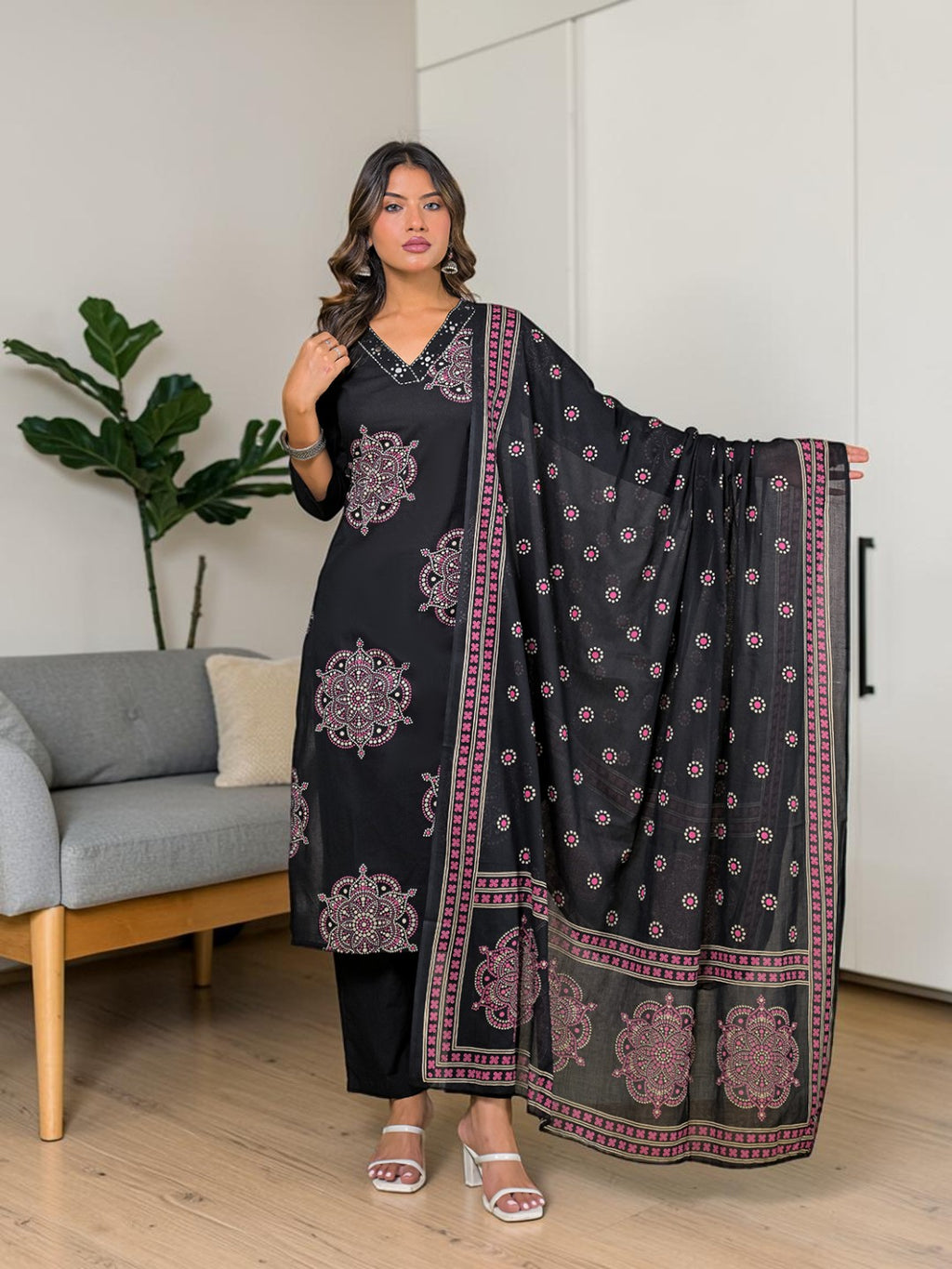 Leher Cotton Kurta Set