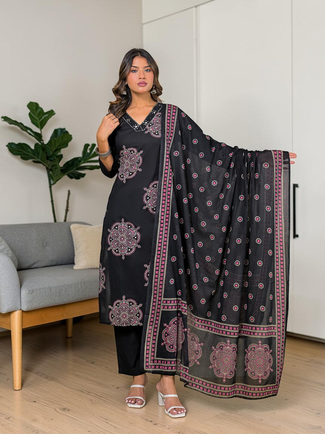 Leher Cotton Kurta Set