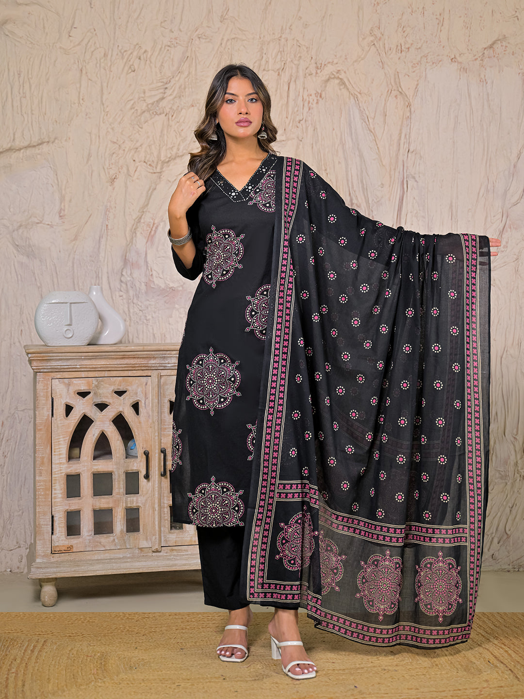 Leher Cotton Kurta Set