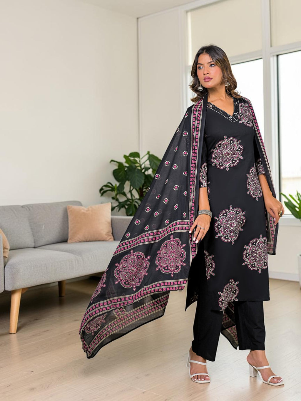 Leher Cotton Kurta Set