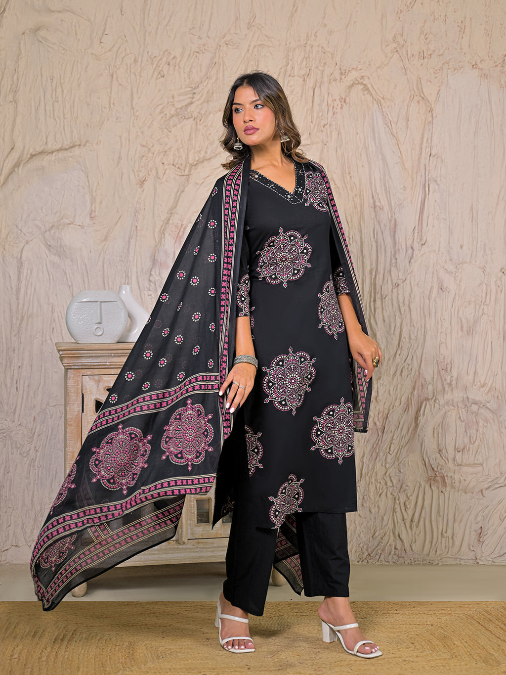 Leher Cotton Kurta Set