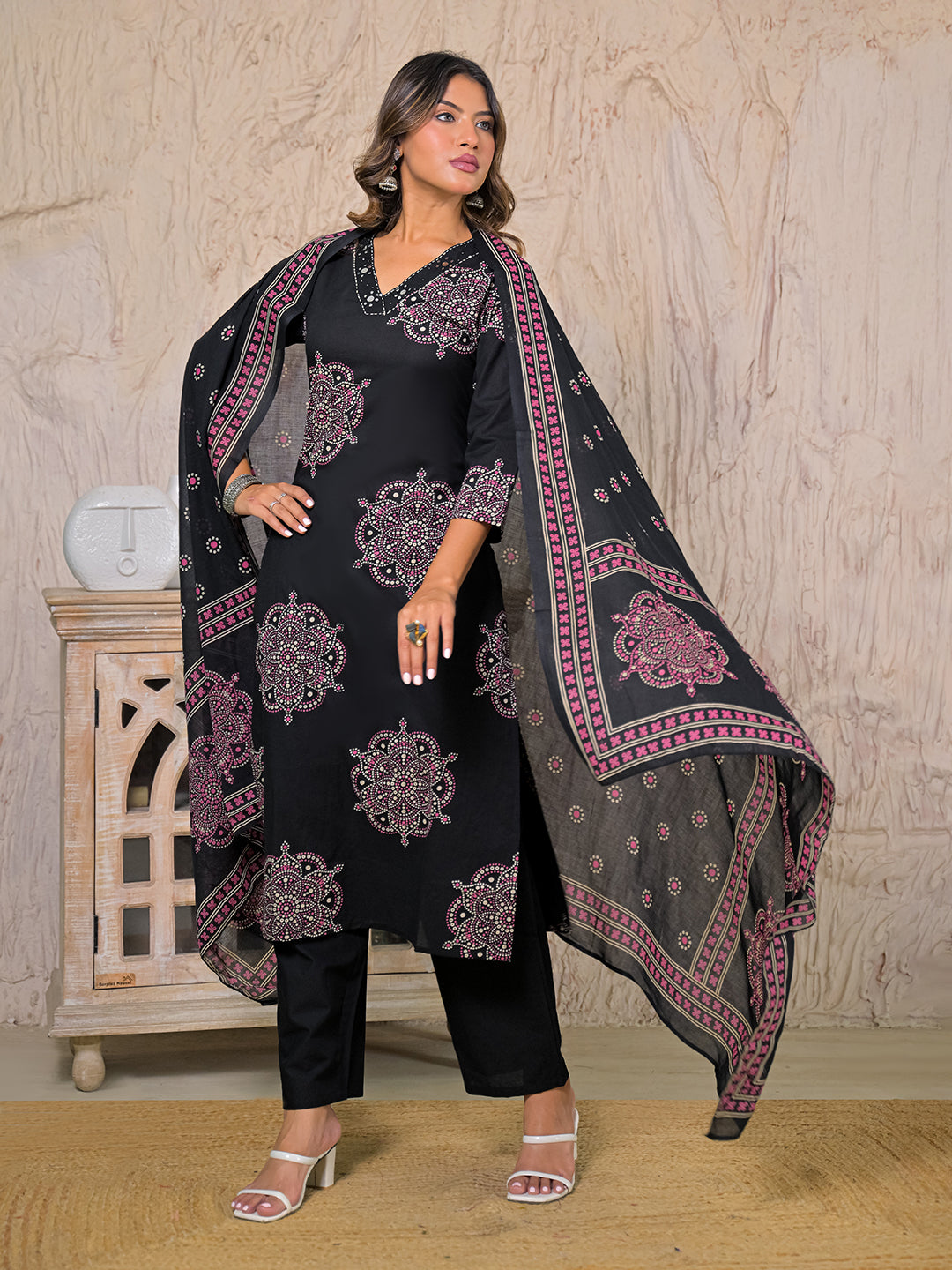 Leher Cotton Kurta Set