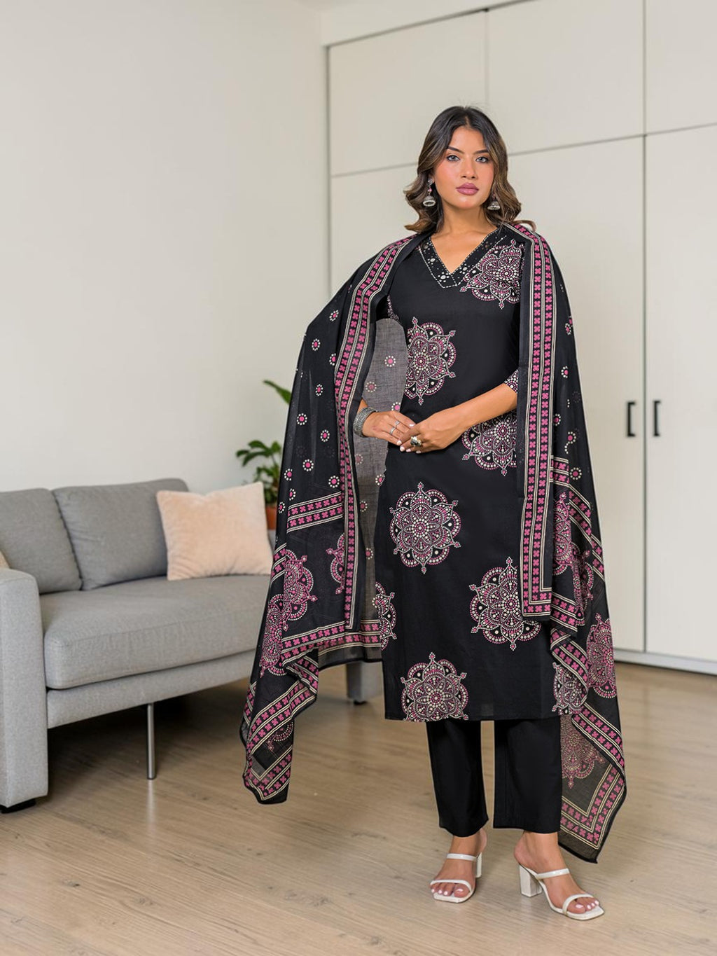 Leher Cotton Kurta Set