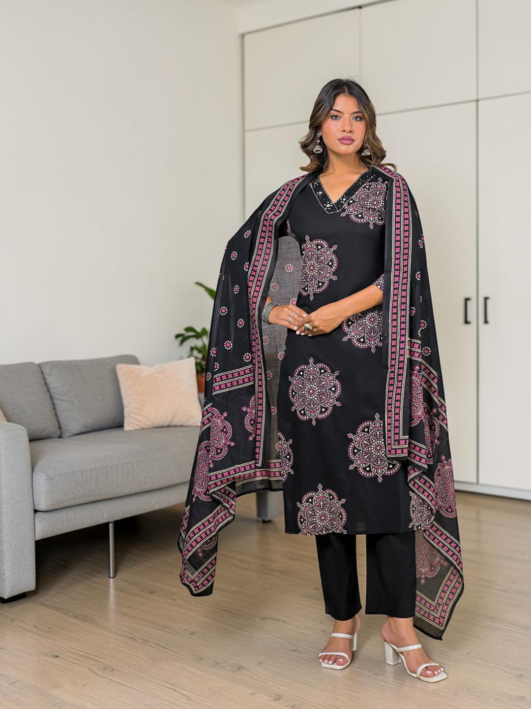 Leher Cotton Kurta Set