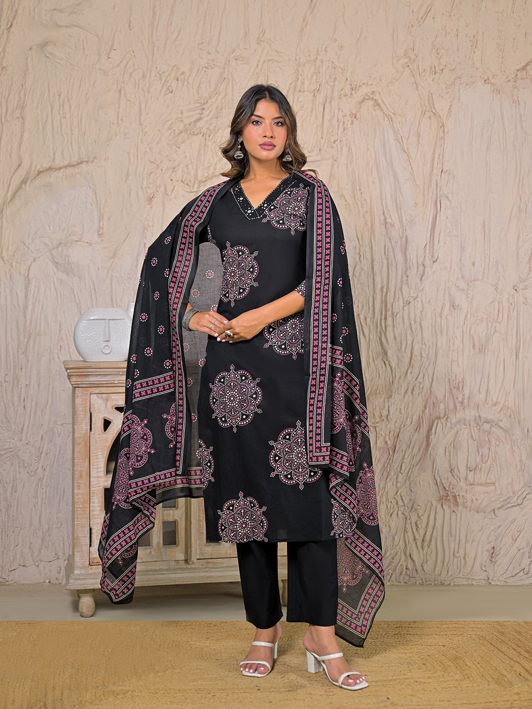 Leher Cotton Kurta Set