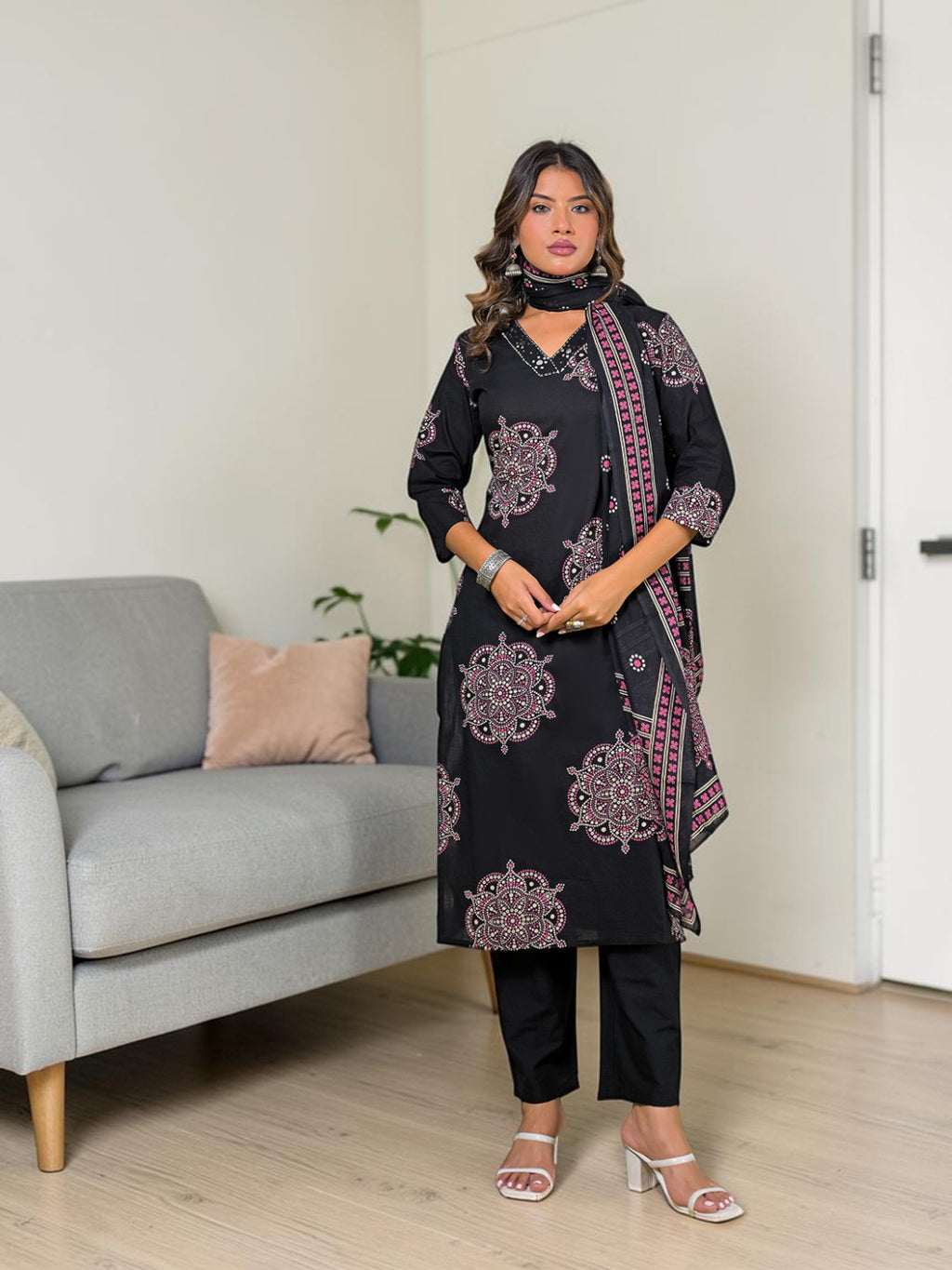 Leher Cotton Kurta Set