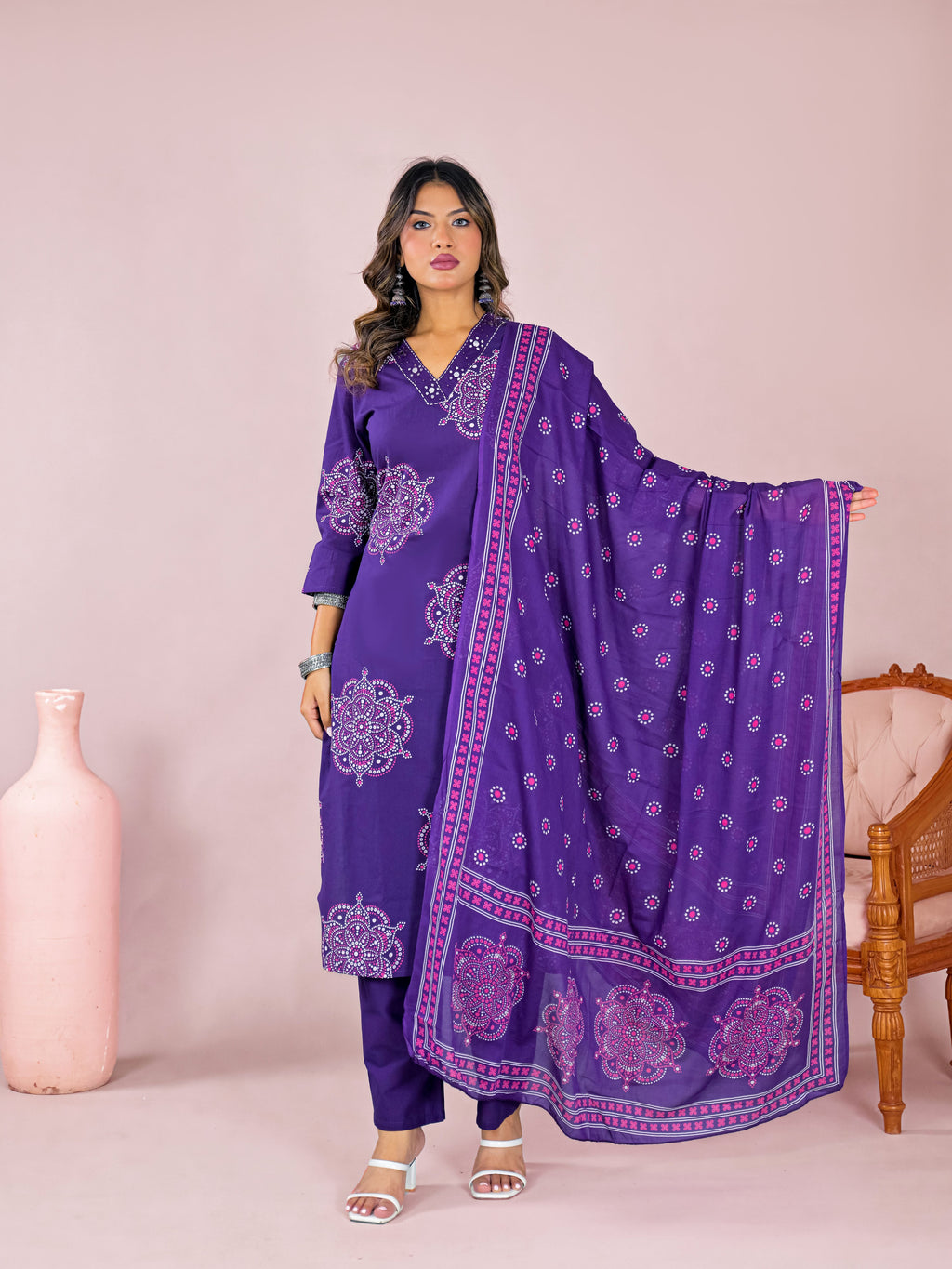 Leher Cotton Kurta Set