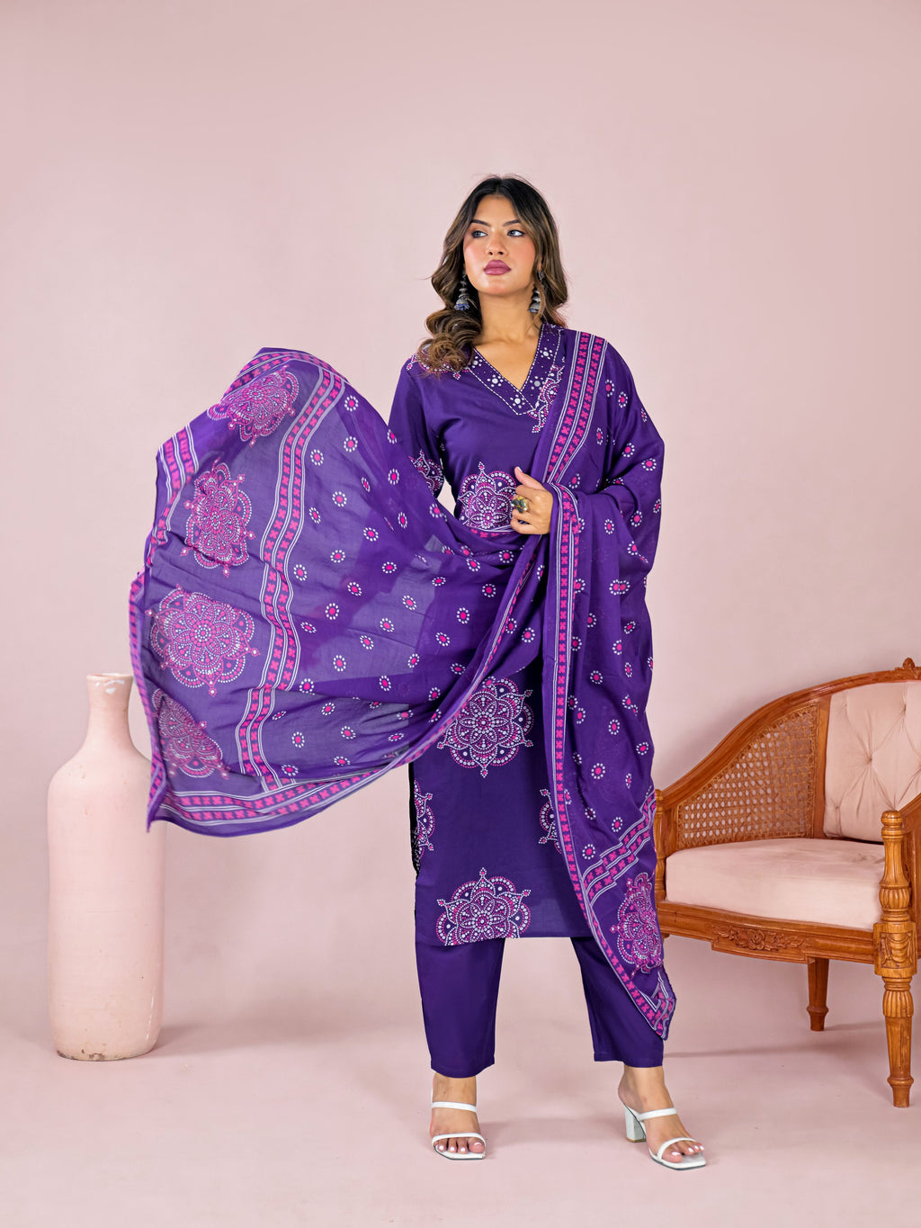 Leher Cotton Kurta Set
