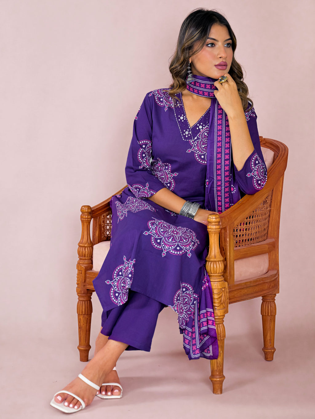 Leher Cotton Kurta Set