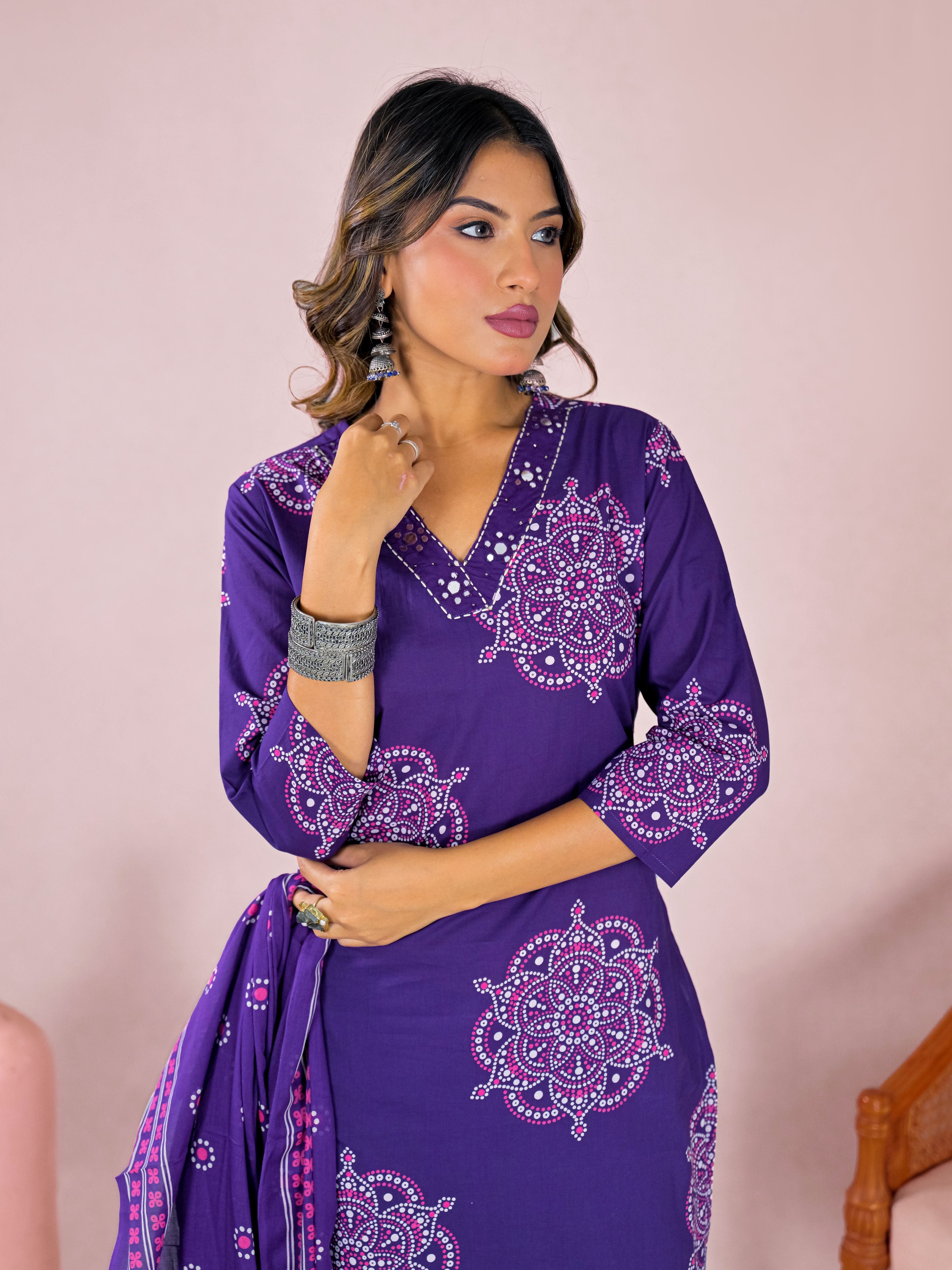 Leher Cotton Kurta Set