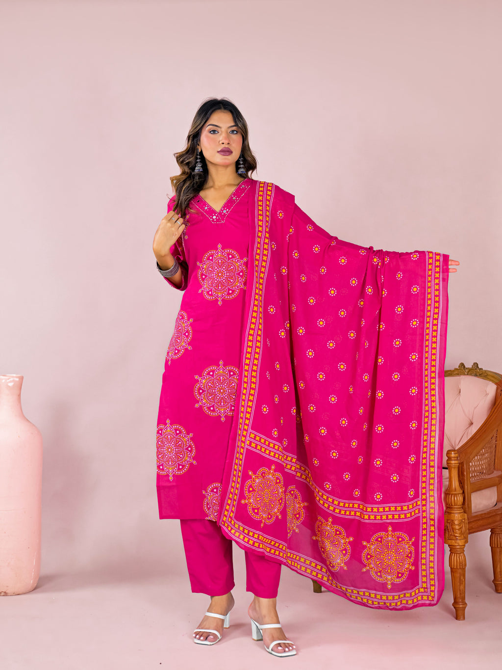 Leher Cotton Kurta Set