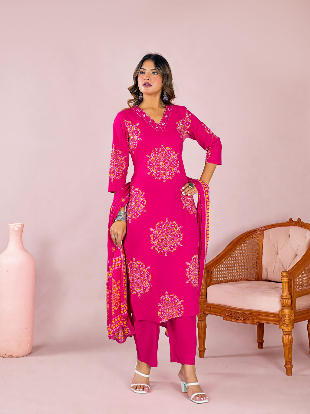 Leher Cotton Kurta Set