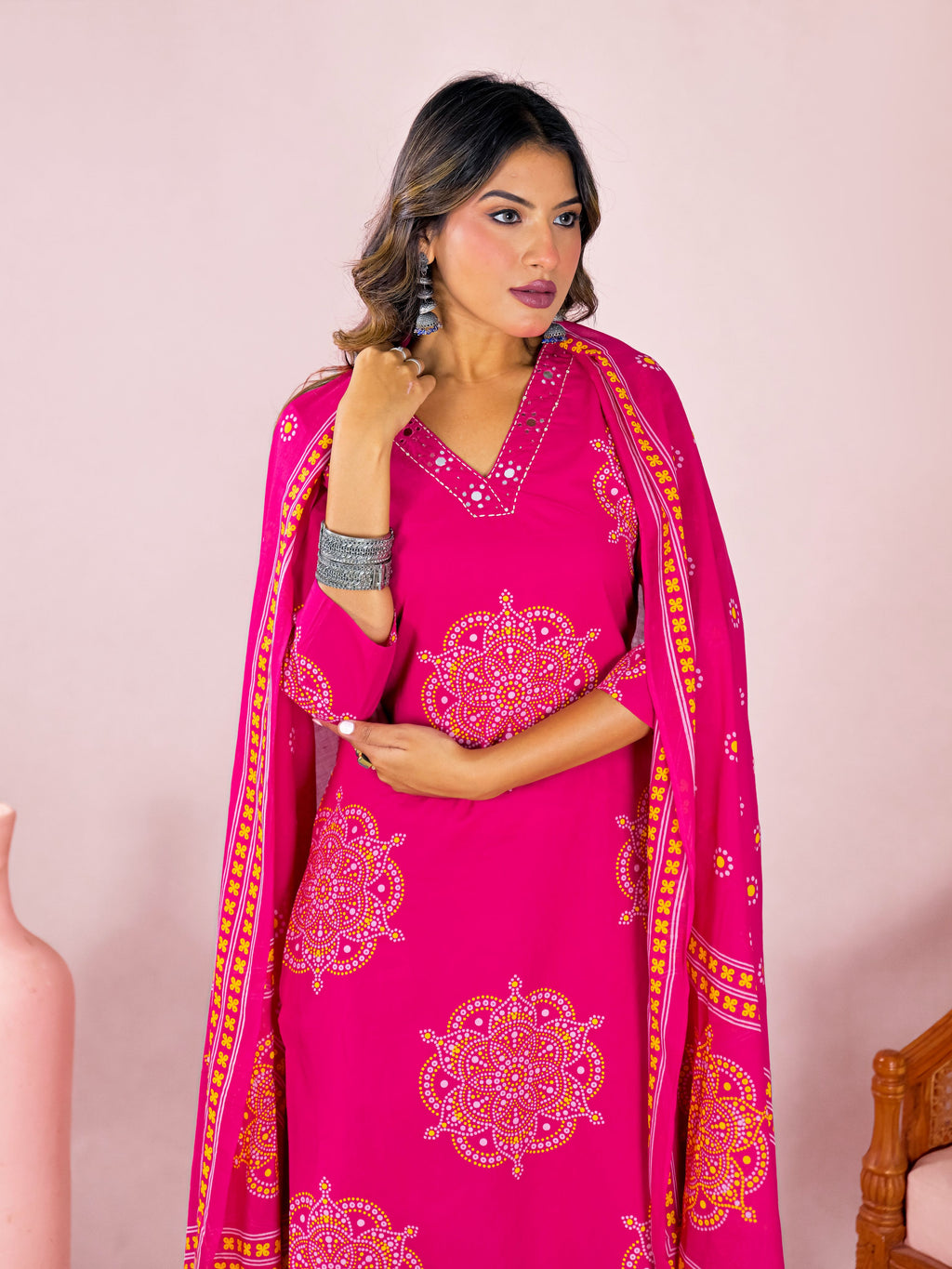 Leher Cotton Kurta Set
