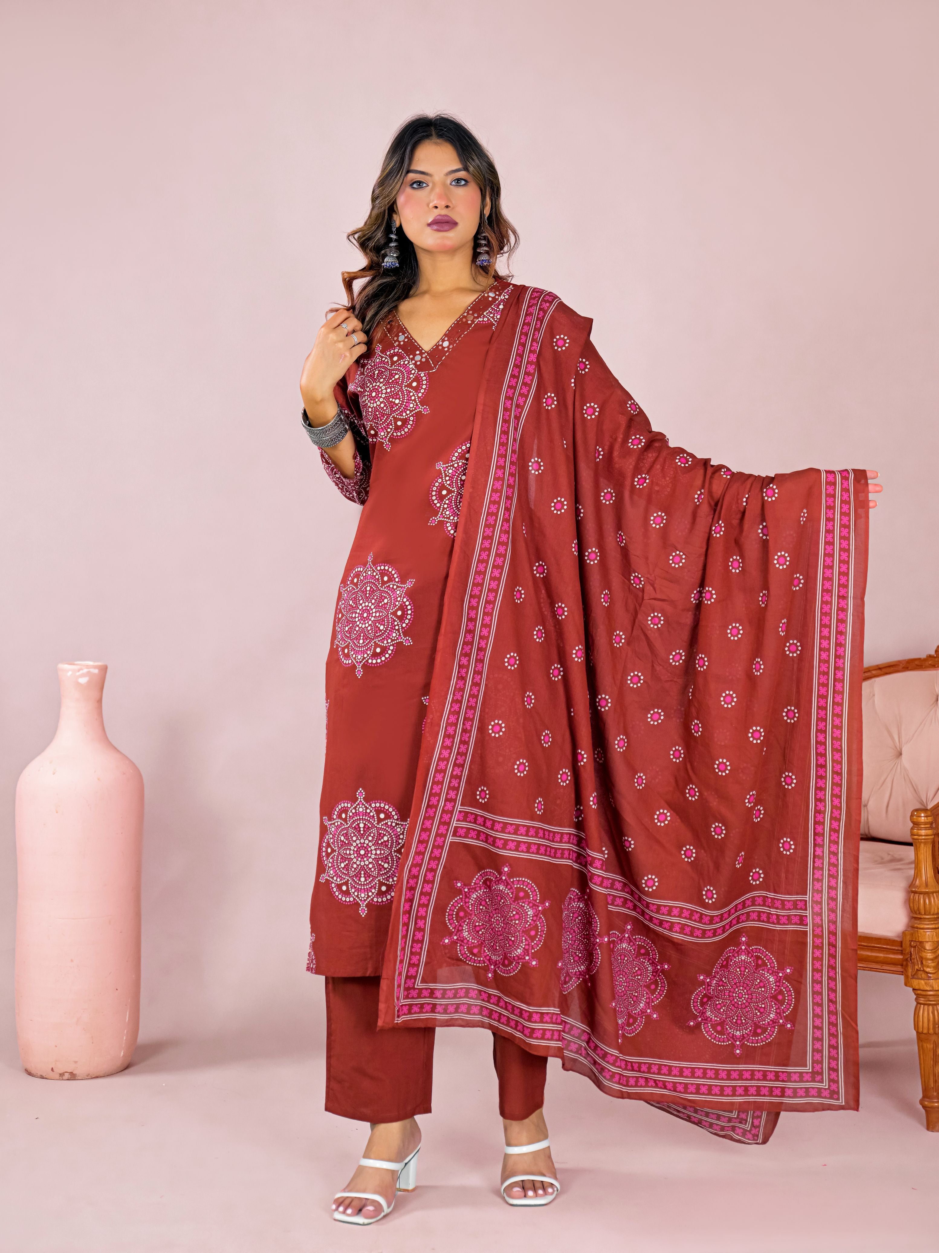 Leher Cotton Kurta Set