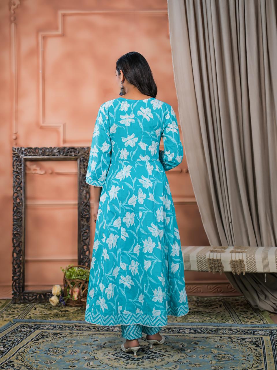 Neelaya Printed Premium Cotton Kurta Set