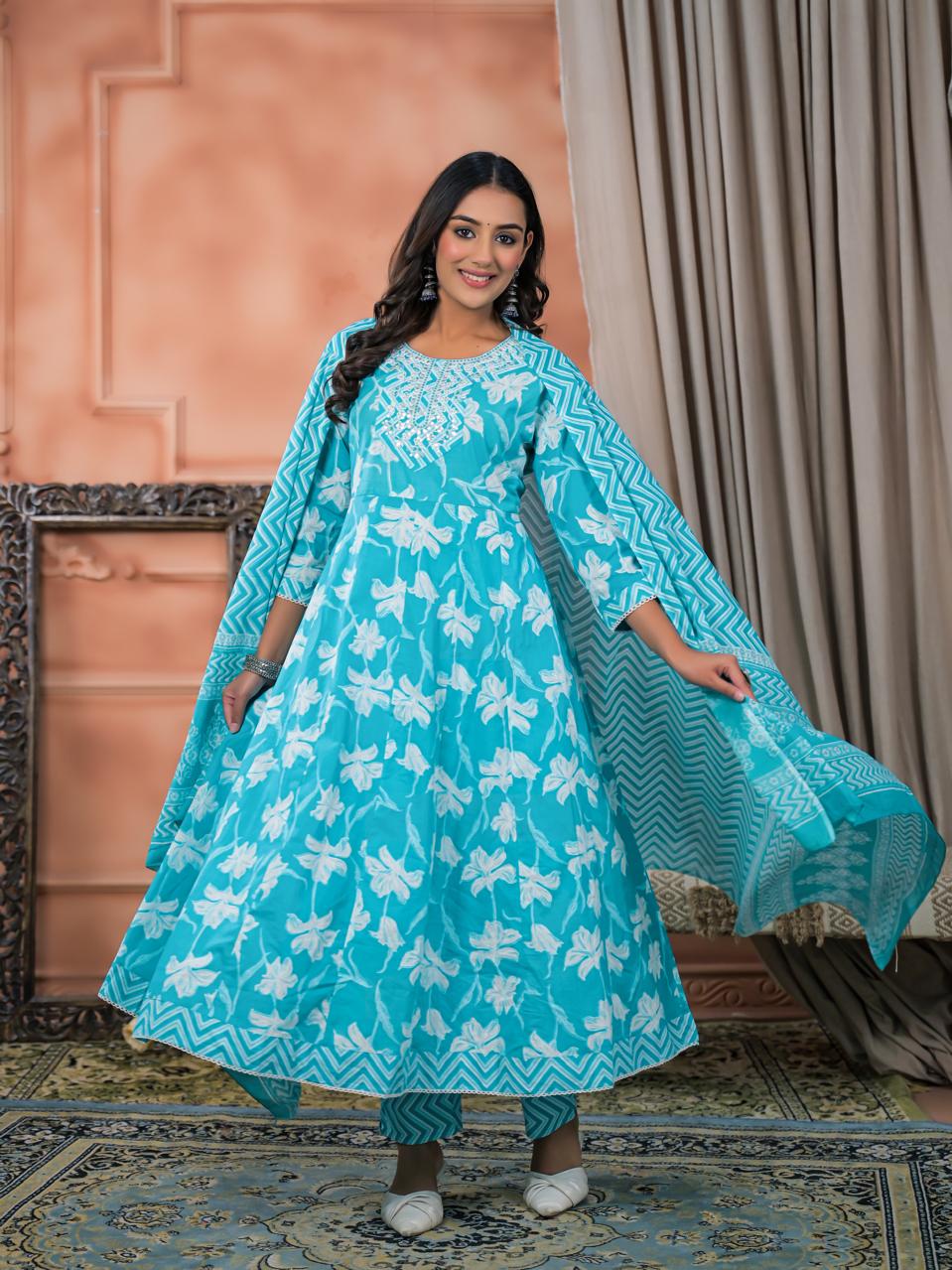 Neelaya Printed Premium Cotton Kurta Set