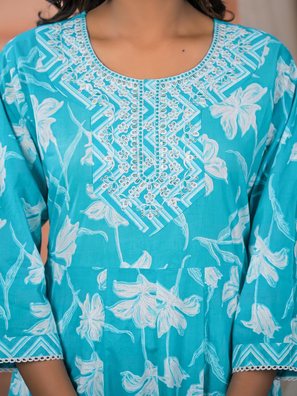 Neelaya Printed Premium Cotton Kurta Set