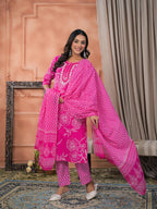 Pankhuri Printed Premium Cotton Kurta Set