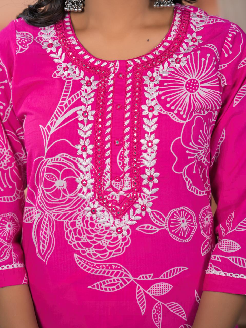 Pankhuri Printed Premium Cotton Kurta Set