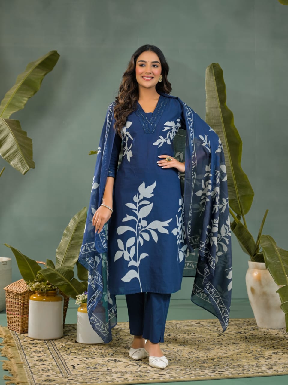 Noor Printed Premium Cotton Kurta Set