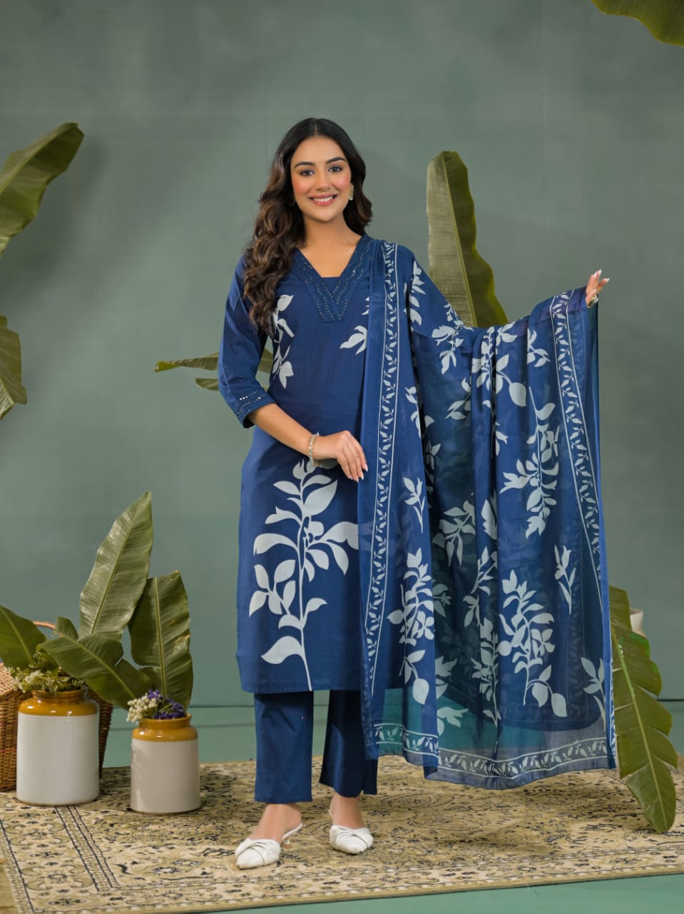 Noor Printed Premium Cotton Kurta Set