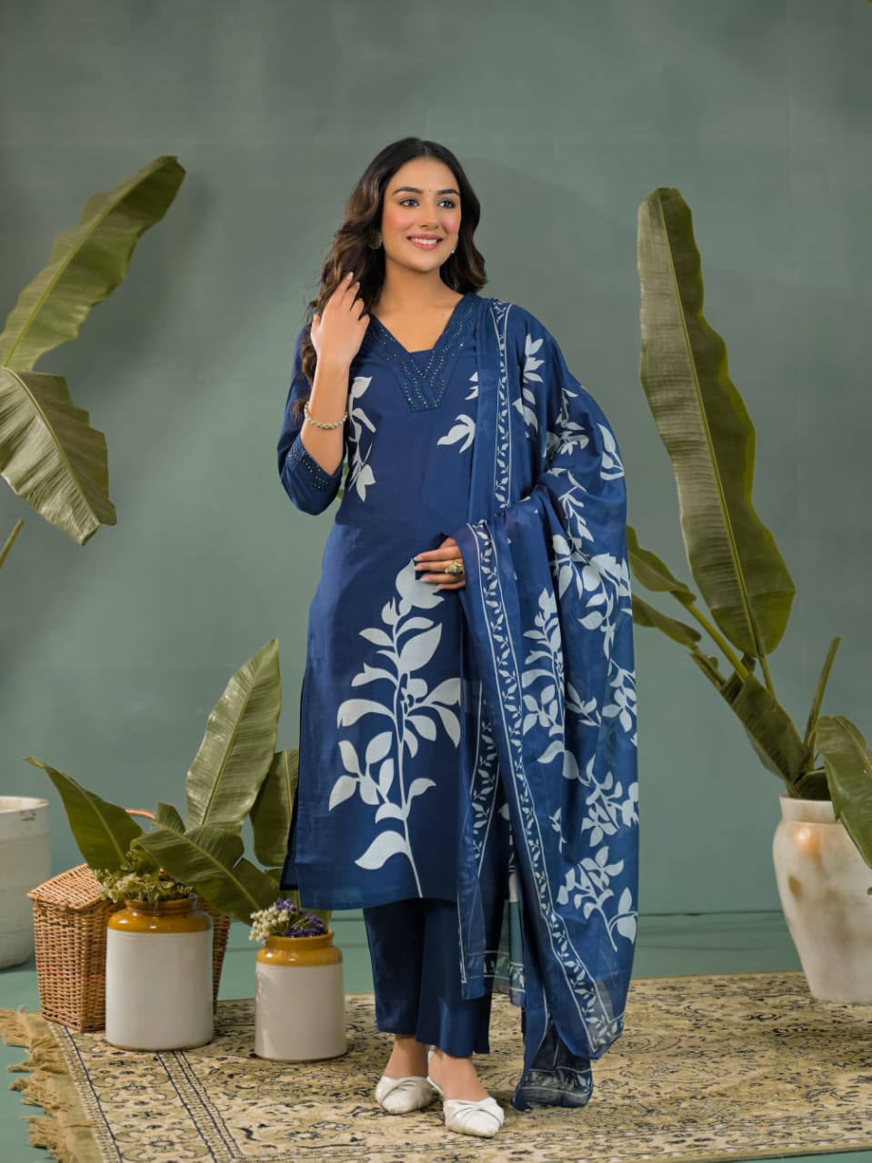 Noor Printed Premium Cotton Kurta Set