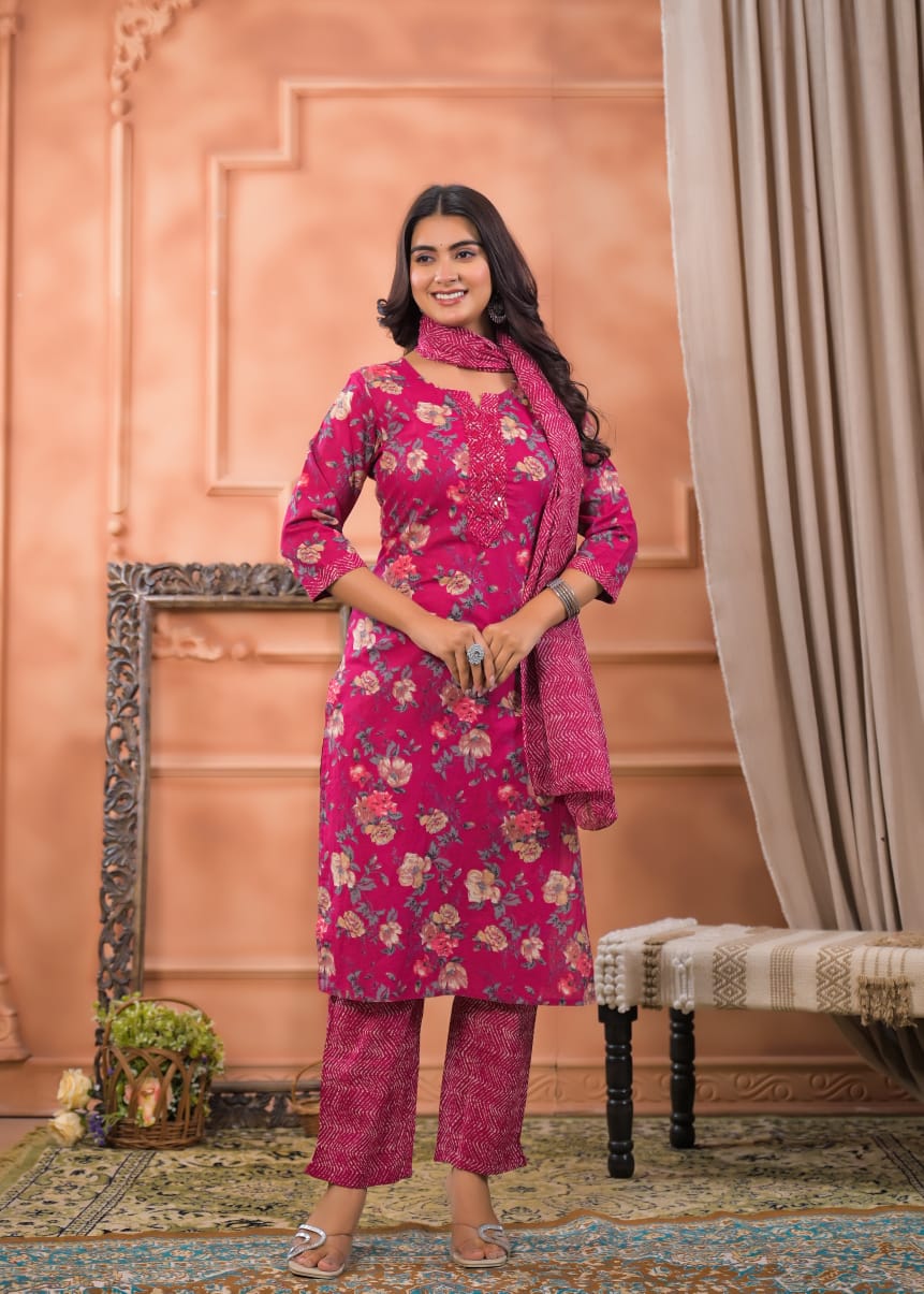 Kairavi Premium Cotton Kurta Set