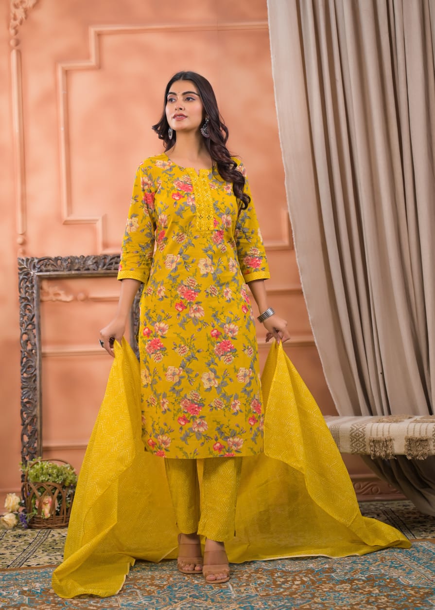 Kairavi Premium Cotton Kurta Set
