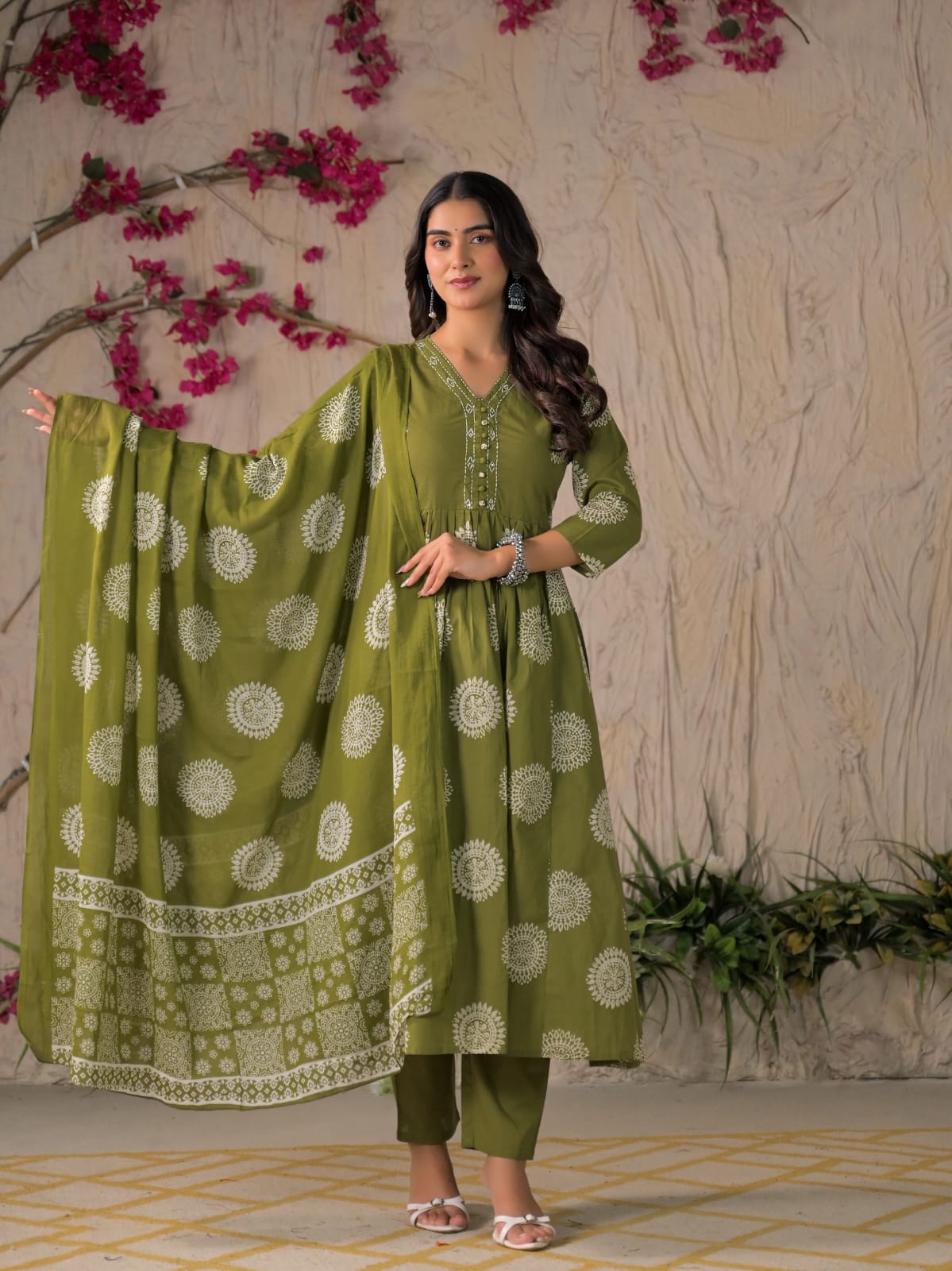 Adaa Premium Printed Cotton Kurta Set