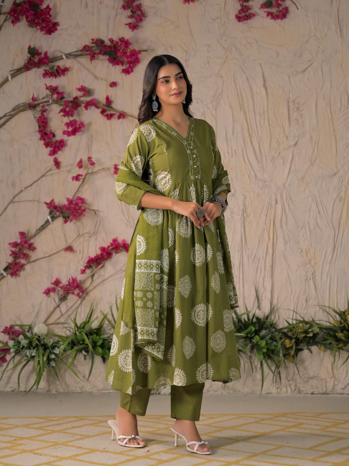 Adaa Premium Printed Cotton Kurta Set