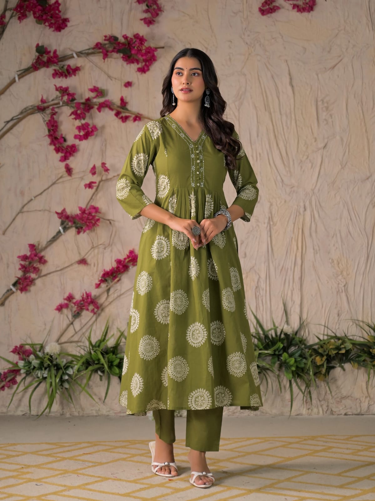 Adaa Premium Printed Cotton Kurta Set