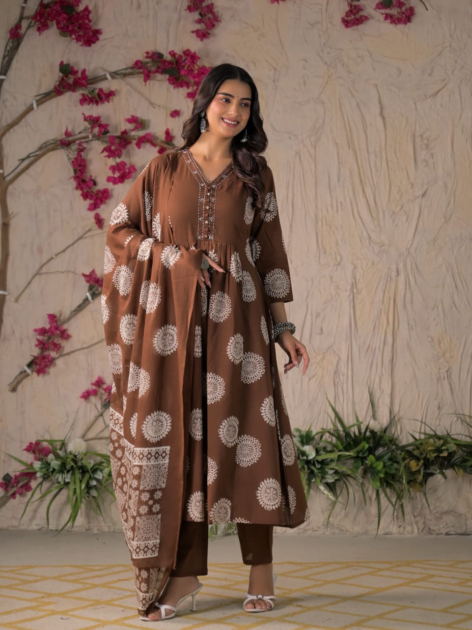 Adaa Premium Printed Cotton Kurta Set